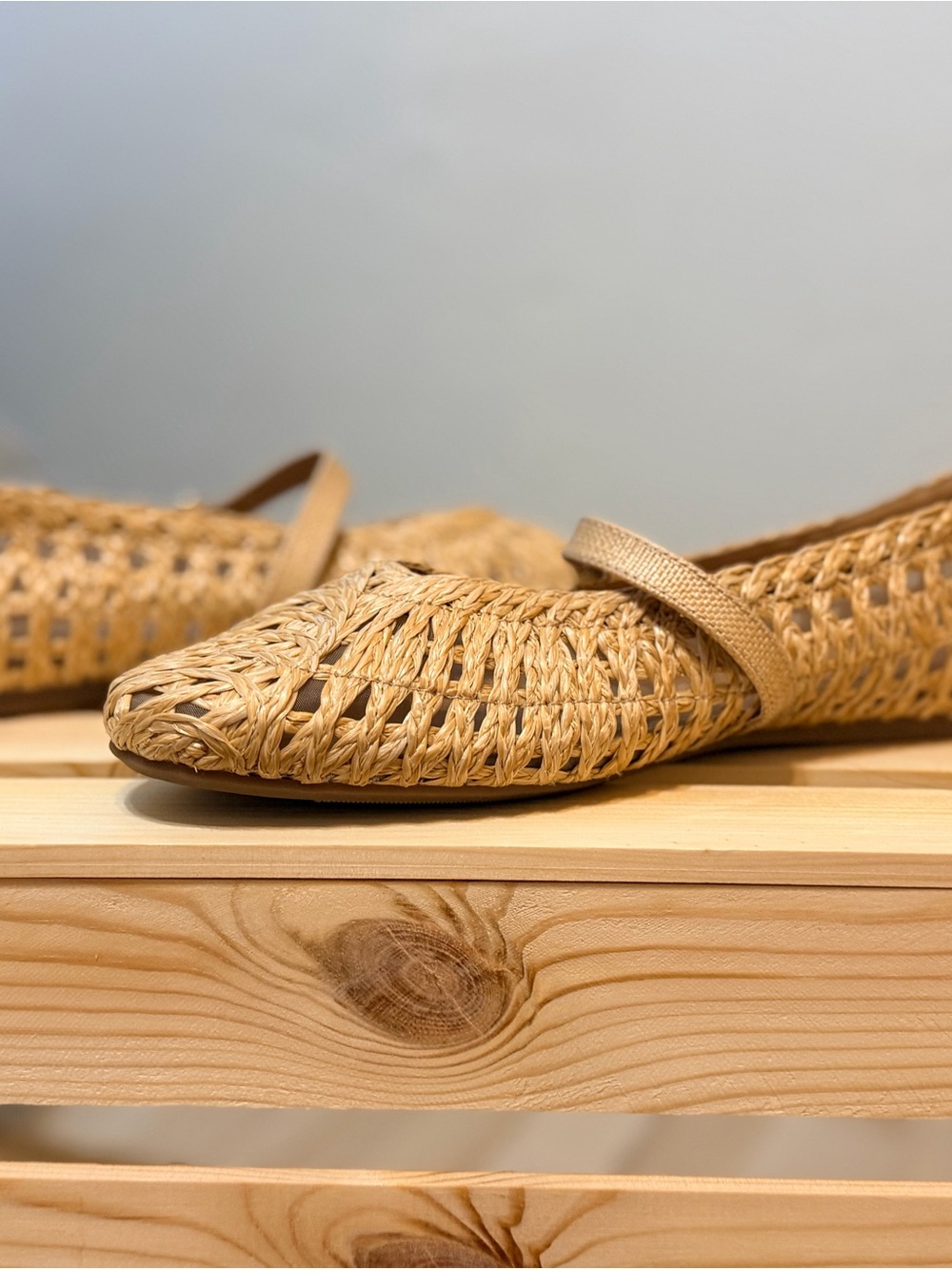A New Day Vienna Raffia Woven Mule Flats